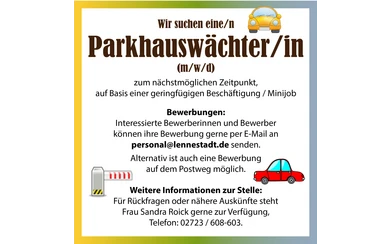 Stellenausschreibung Parkwächter
