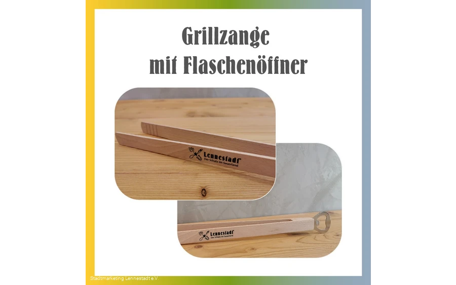 Grillzange mit Flaschenöffner Grillzange mit Flaschenöffner