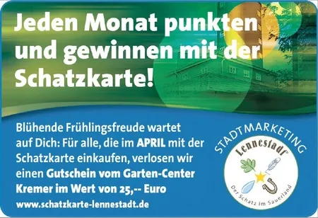 Monatsgewinnspiel Schatzkarte