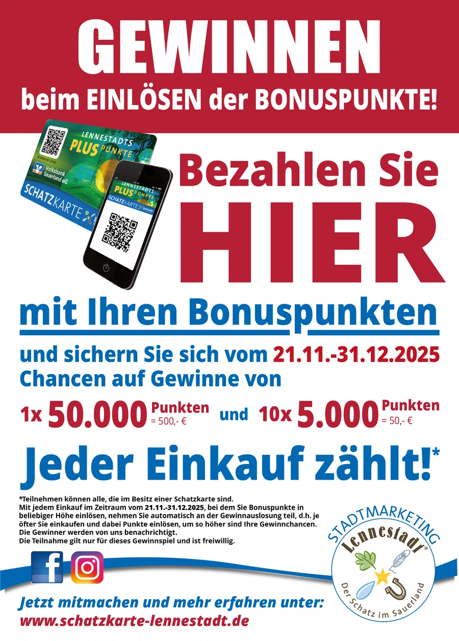 Punkte einlösen und gewinnen